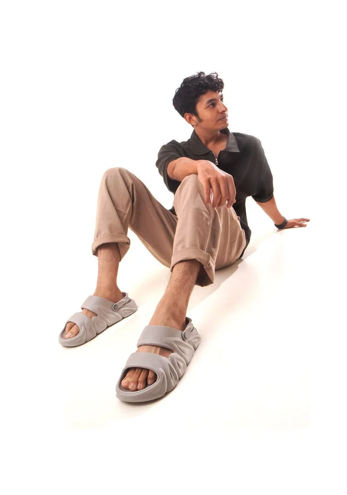 Bacca Bucci Grey Reactor Slides – Ultra-Light All-Terrain EVA Sliders for Men | Best Price UAE